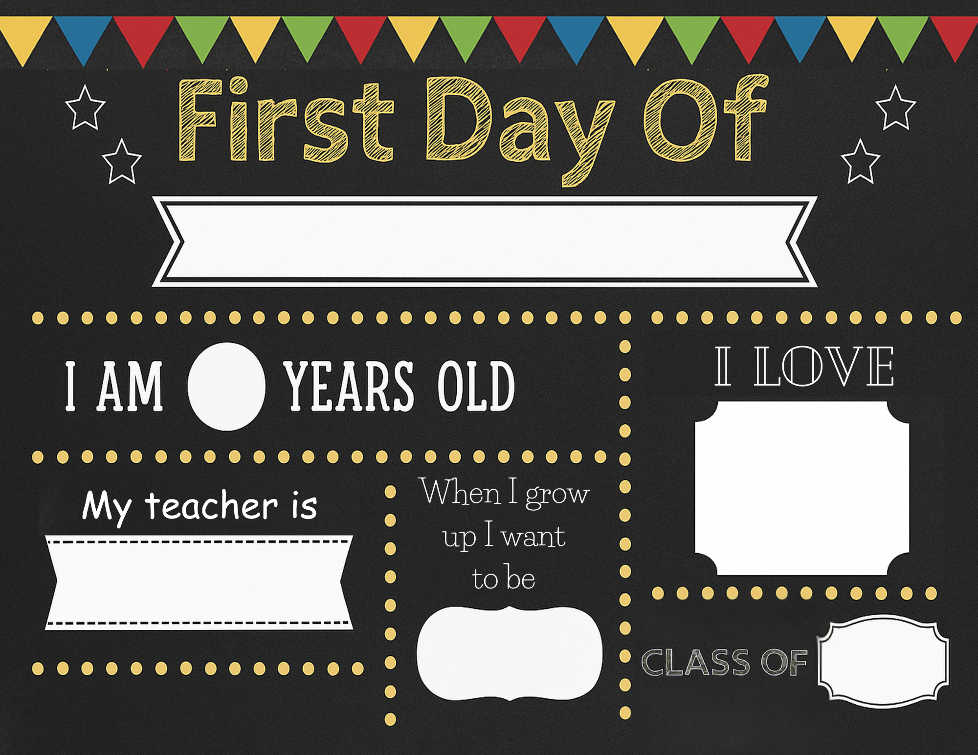Free Printable First Day Of School Signs For 2025-2026 | Signup with regard to First Day Of School Printable Free