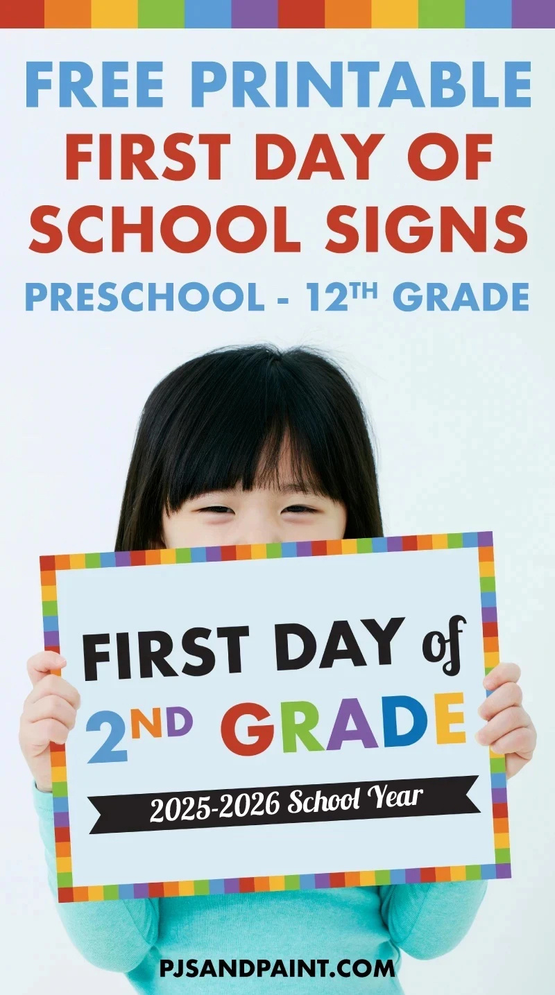Free Printable First Day Of School Signs | Preschool - 12Th Grade in First Day Of School Printable Free