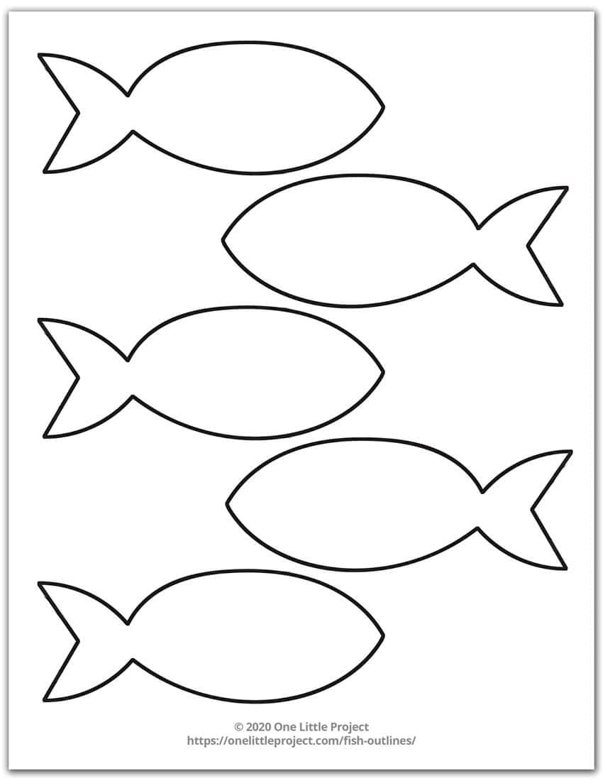 Free Printable Fish Outline Pages | Fish Templates - One Little within Free Printable Fish Stencils