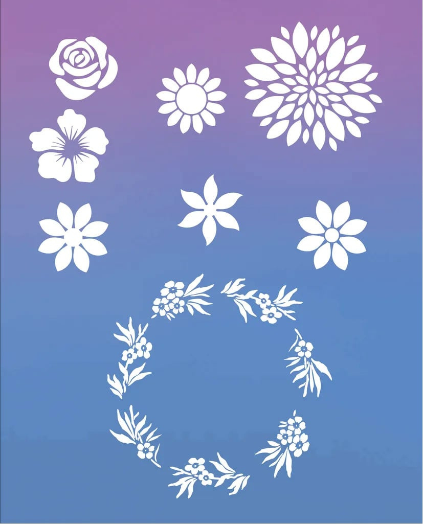 Free Printable Flower Stencil Designs And Templates pertaining to Free Printable Wall Stencils For Painting