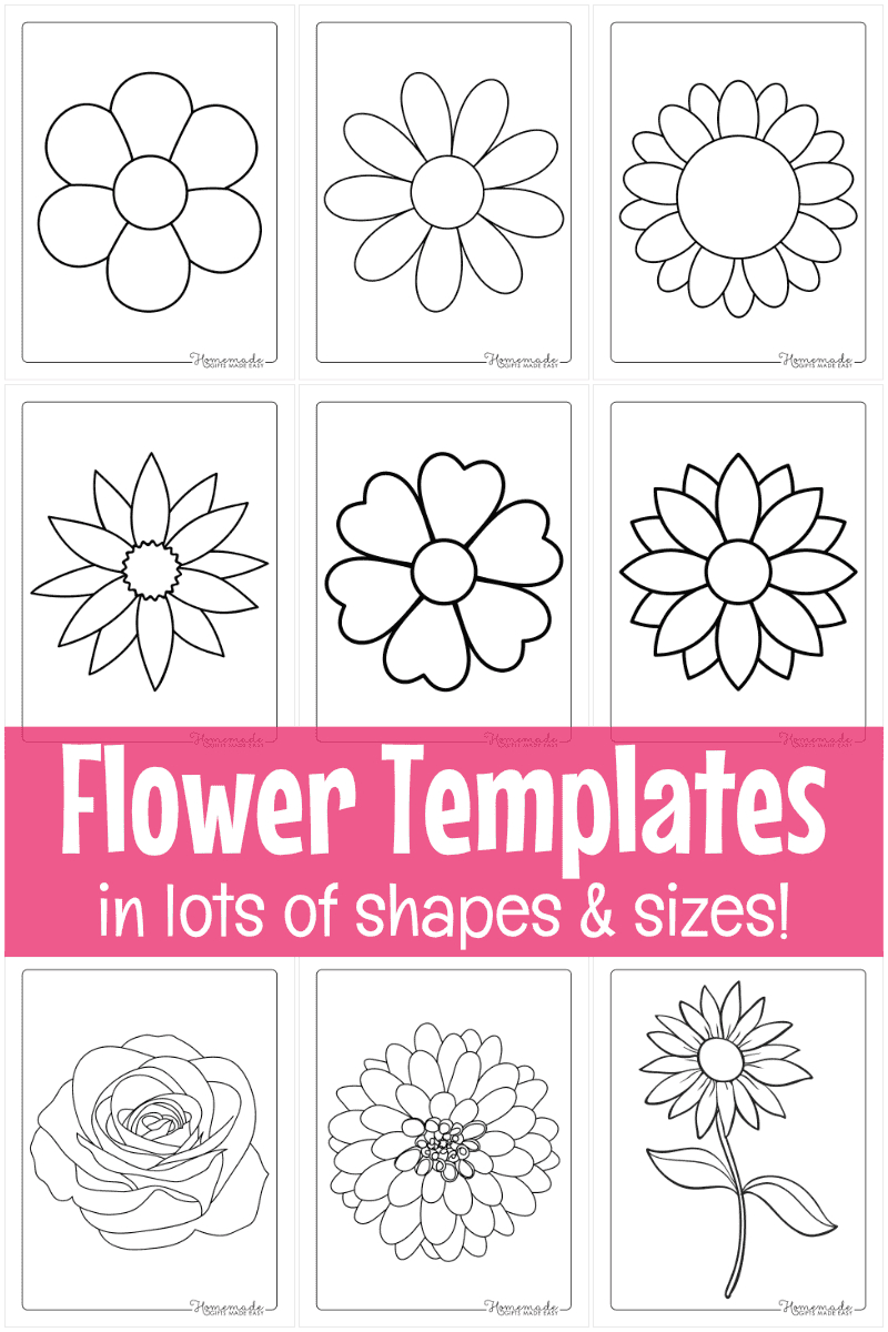Free Printable Flower Templates For Crafts with Free Printable Paper Flower Templates