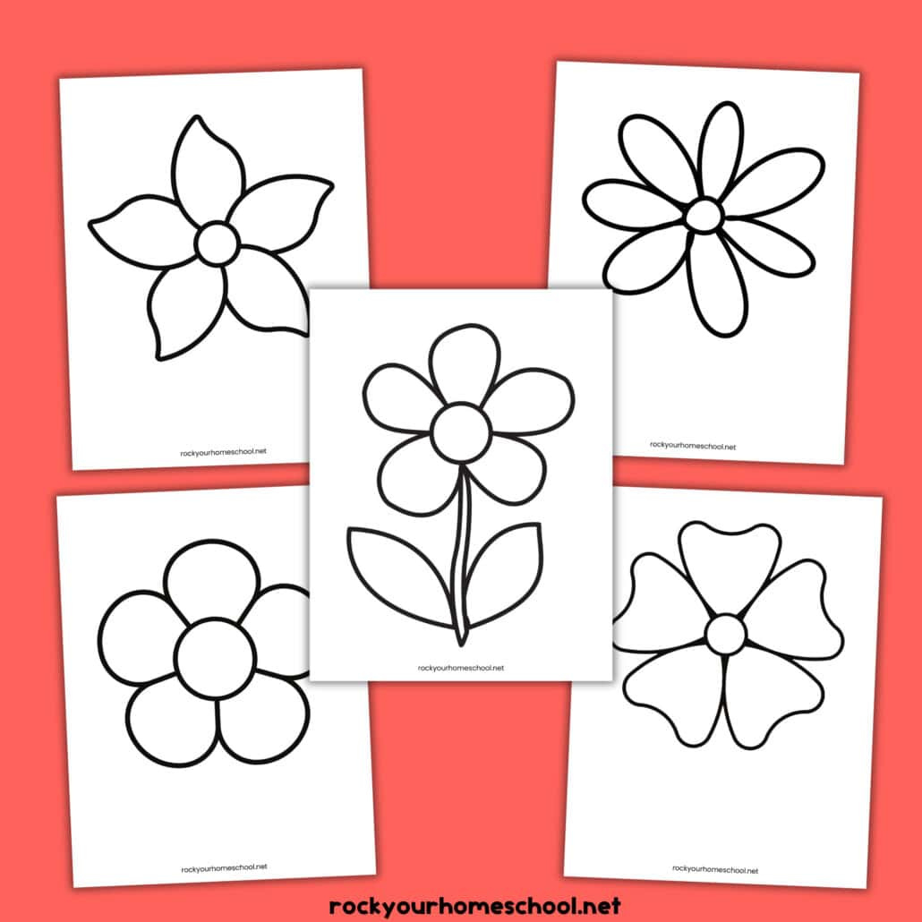 Free Printable Flower Templates - Rock Your Homeschool within Free Printable Flower Template