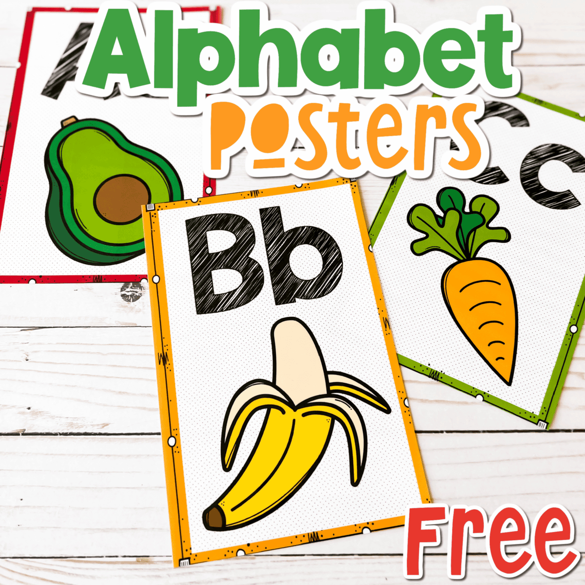 Free Printable Food Alphabet Posters For The Classroom in Free Printable Alphabet Letters For Display