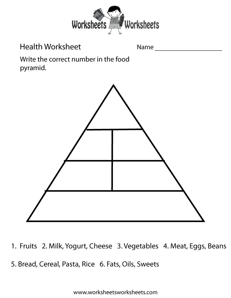 Free Printable Food Pyramid Health Worksheet - Worksheets Library within Free Printable Food Pyramid