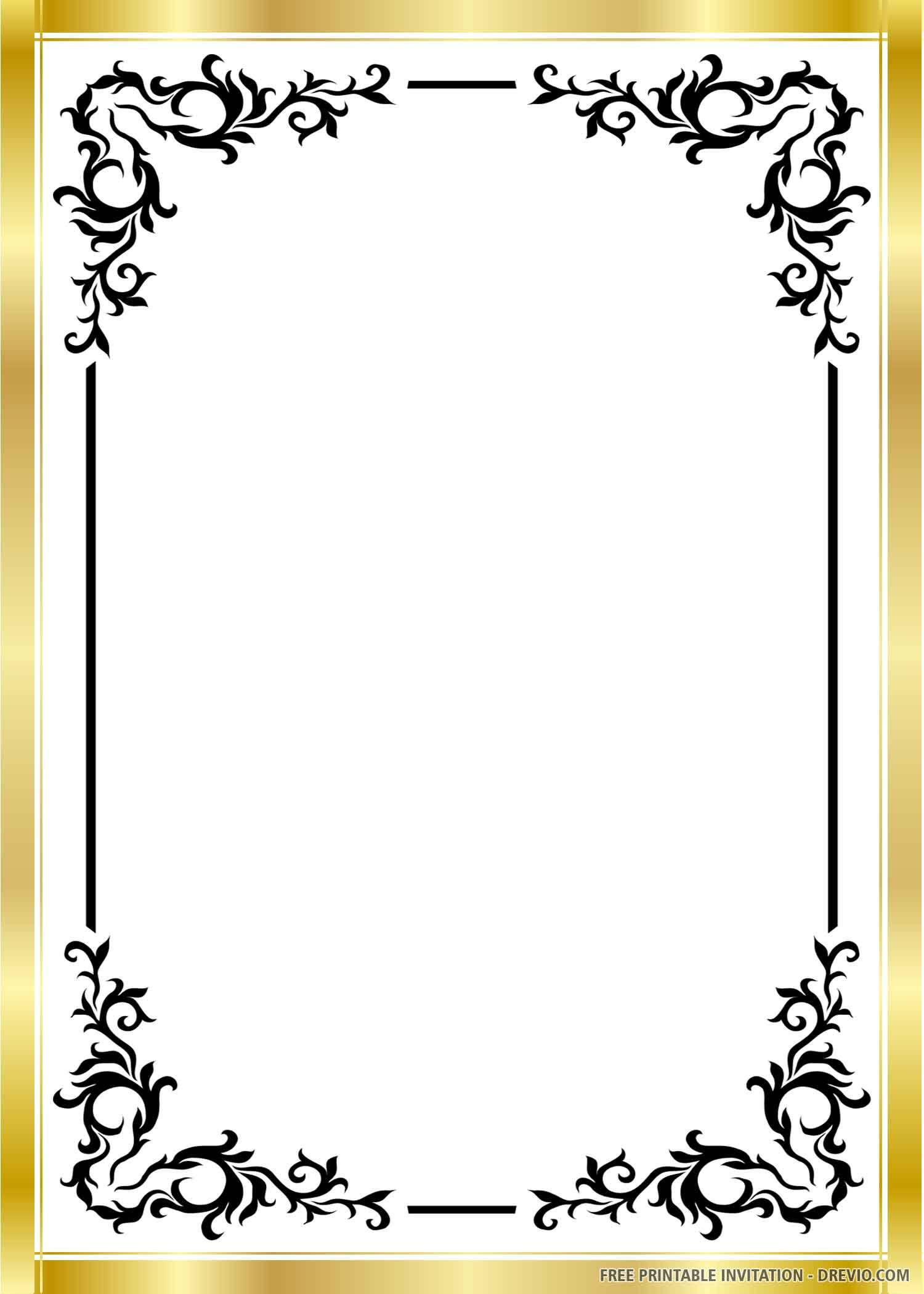 Free Printable) – Gatefold Wedding Invitation Templates within Free Printable Wedding Clipart Borders