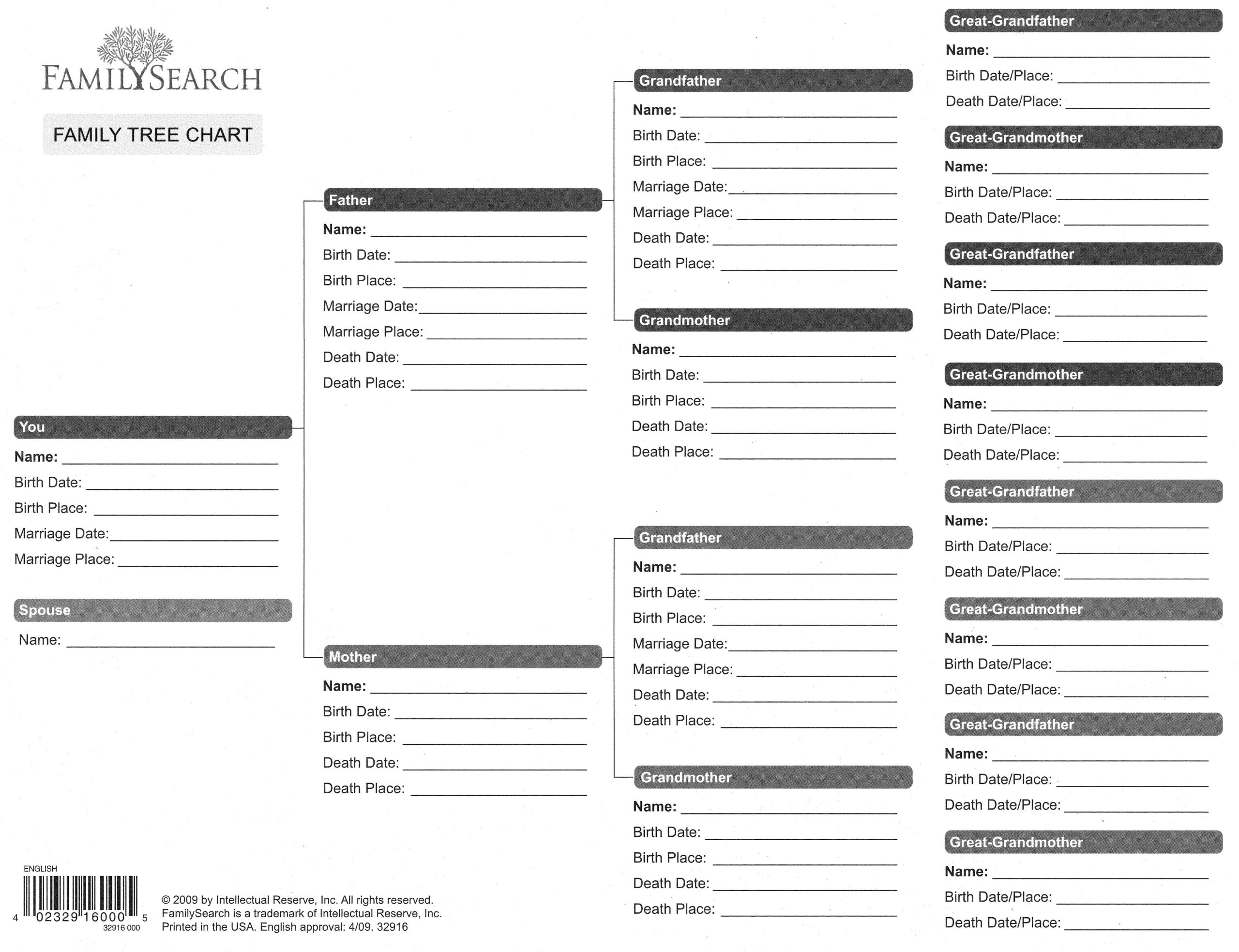 Free Printable Genealogy Forms Individual Worksheet - Worksheets in Free Printable Genealogy Worksheets