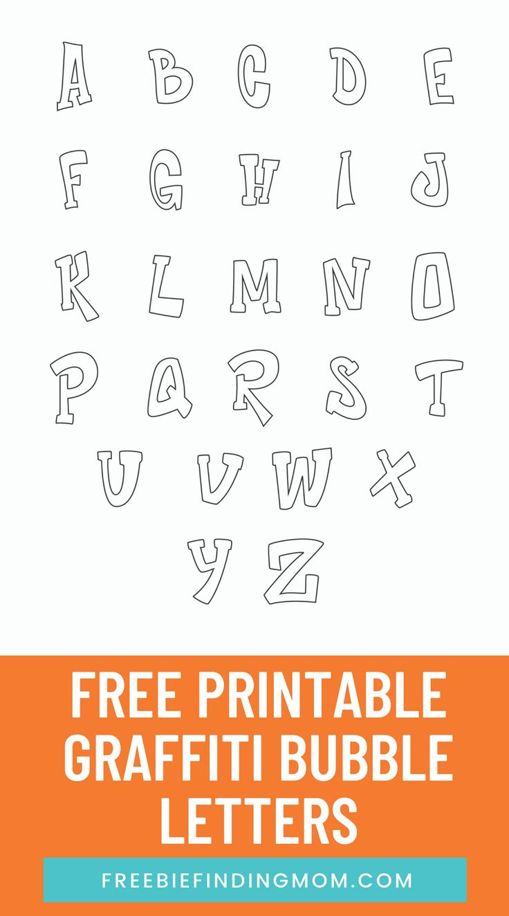 Free Printable Graffiti Bubble Letters Alphabet pertaining to Free Printable Graffiti Letters Az