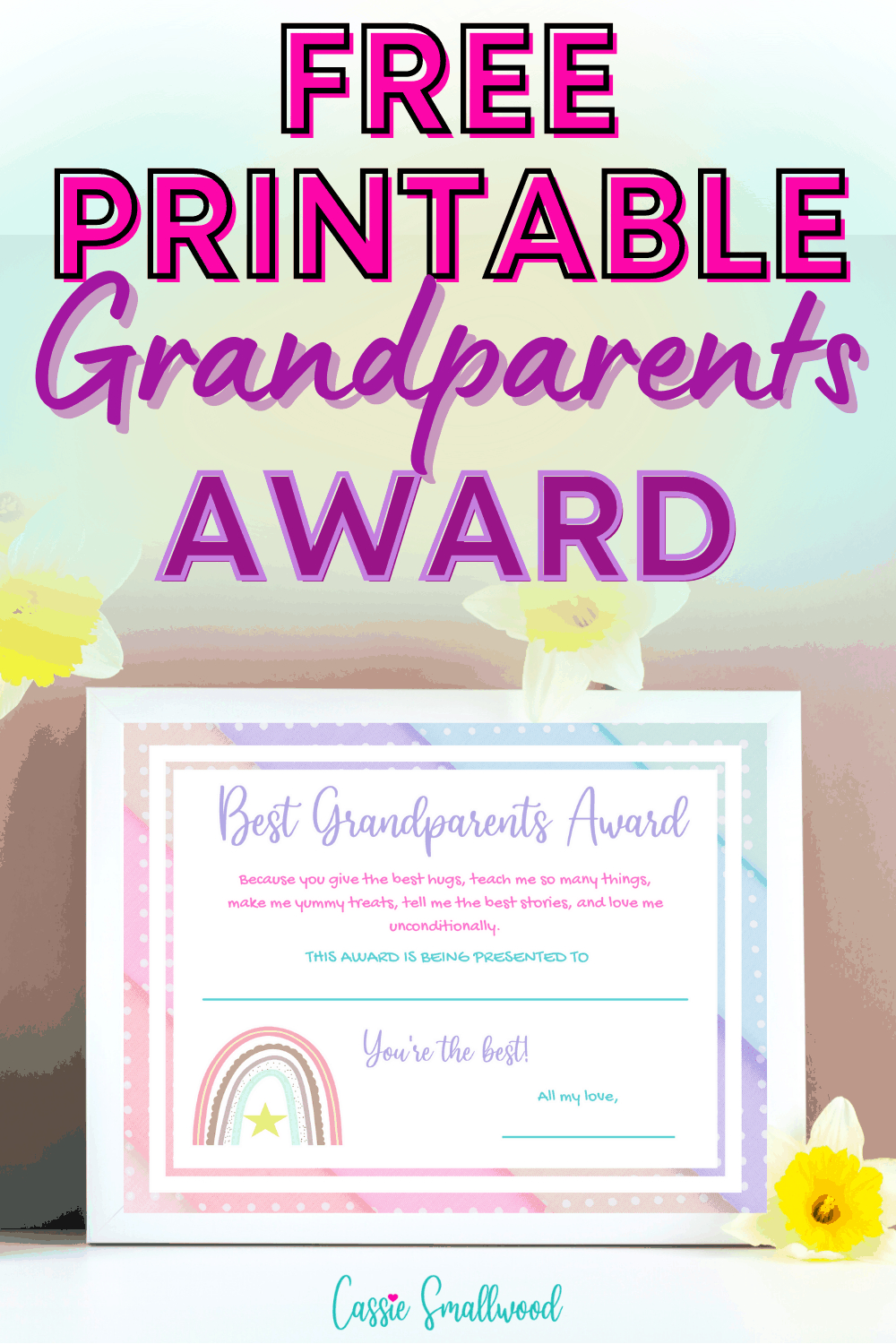 Free Printable Grandparents Day Certificates - Cassie Smallwood pertaining to Grandparents Certificate Free Printable