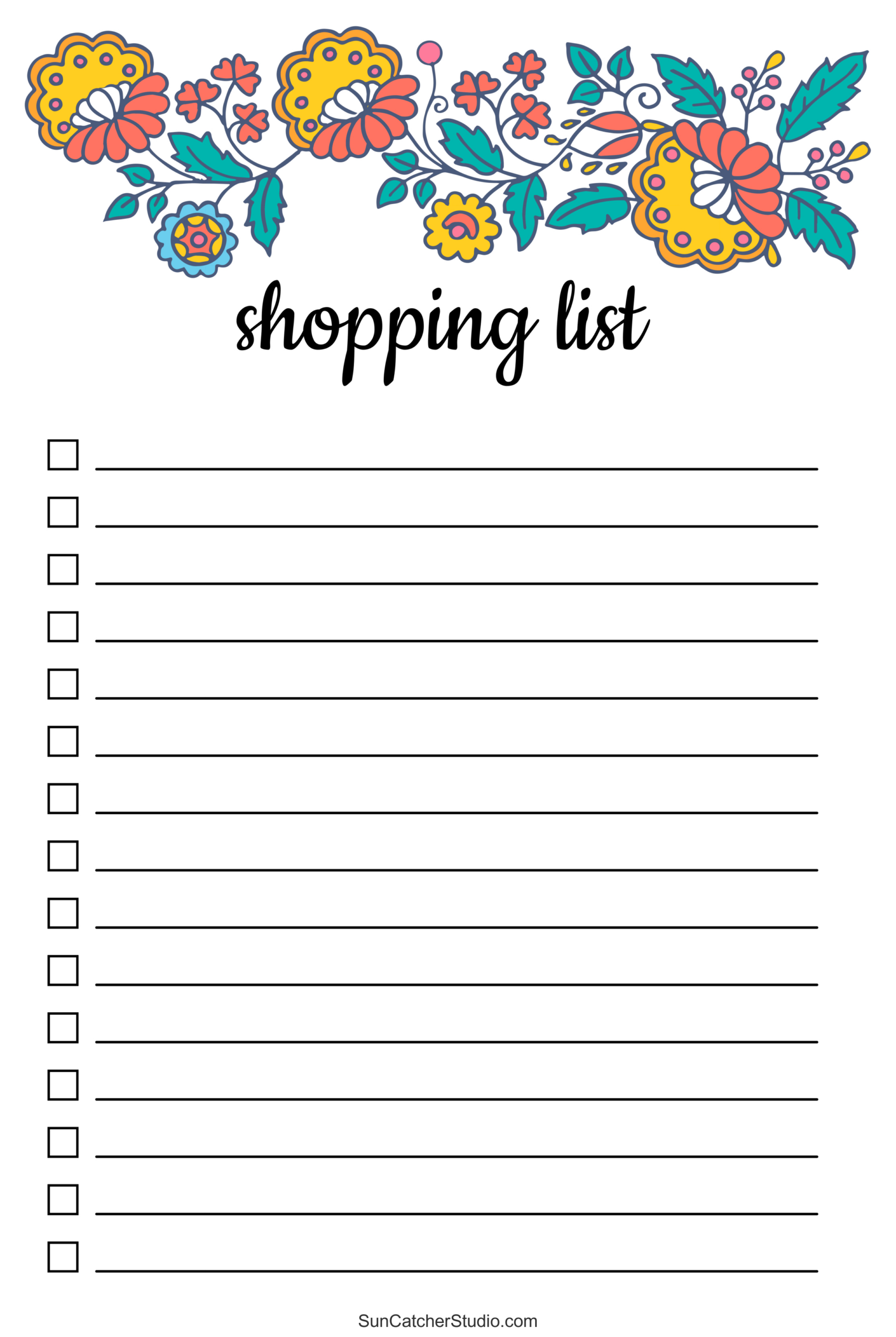Free Printable Grocery List Templates (Pdf): Shopping Lists – Free intended for Free Printable Shopping List