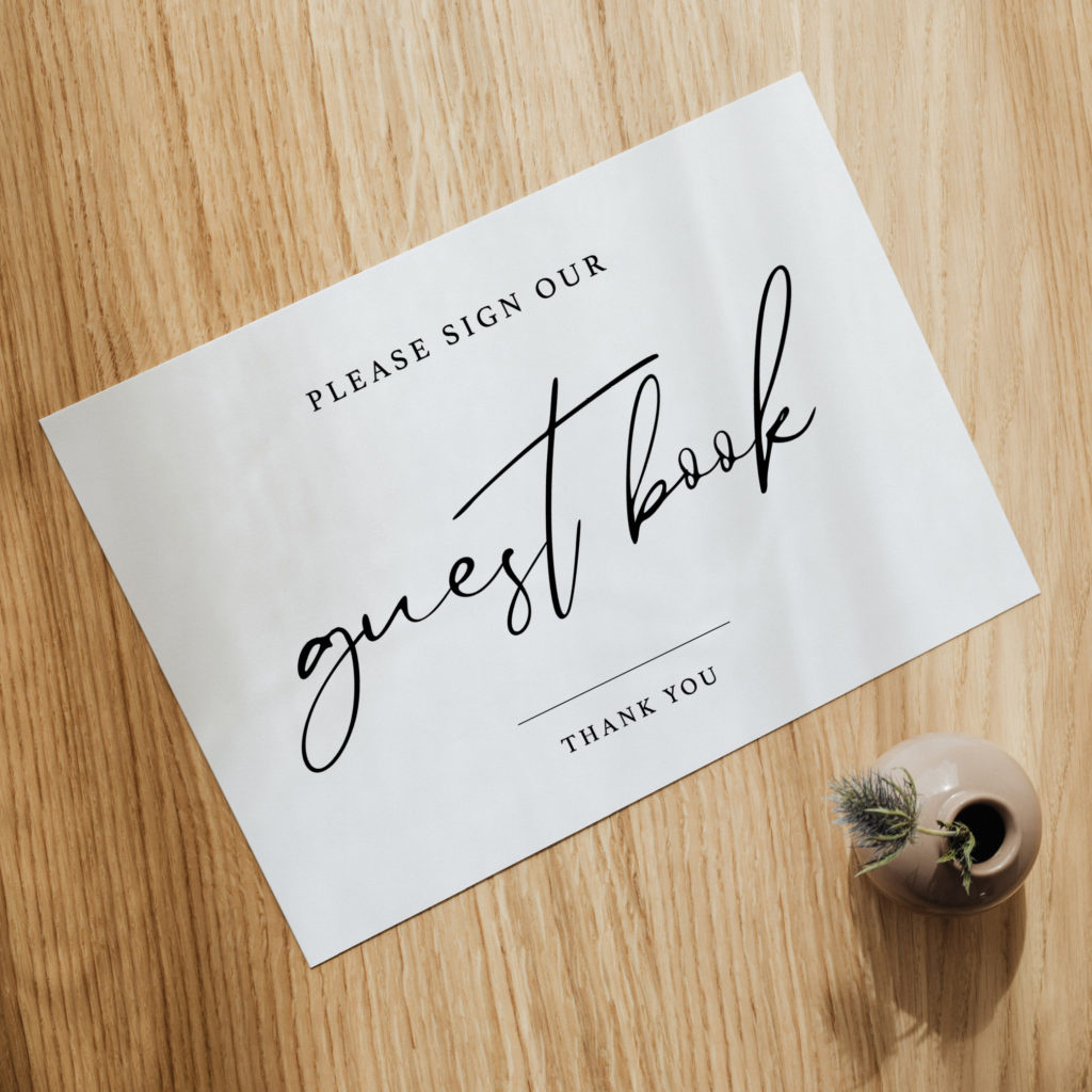 Free Printable Guest Book Signs For Weddings with Please Sign Our Guestbook Free Printable