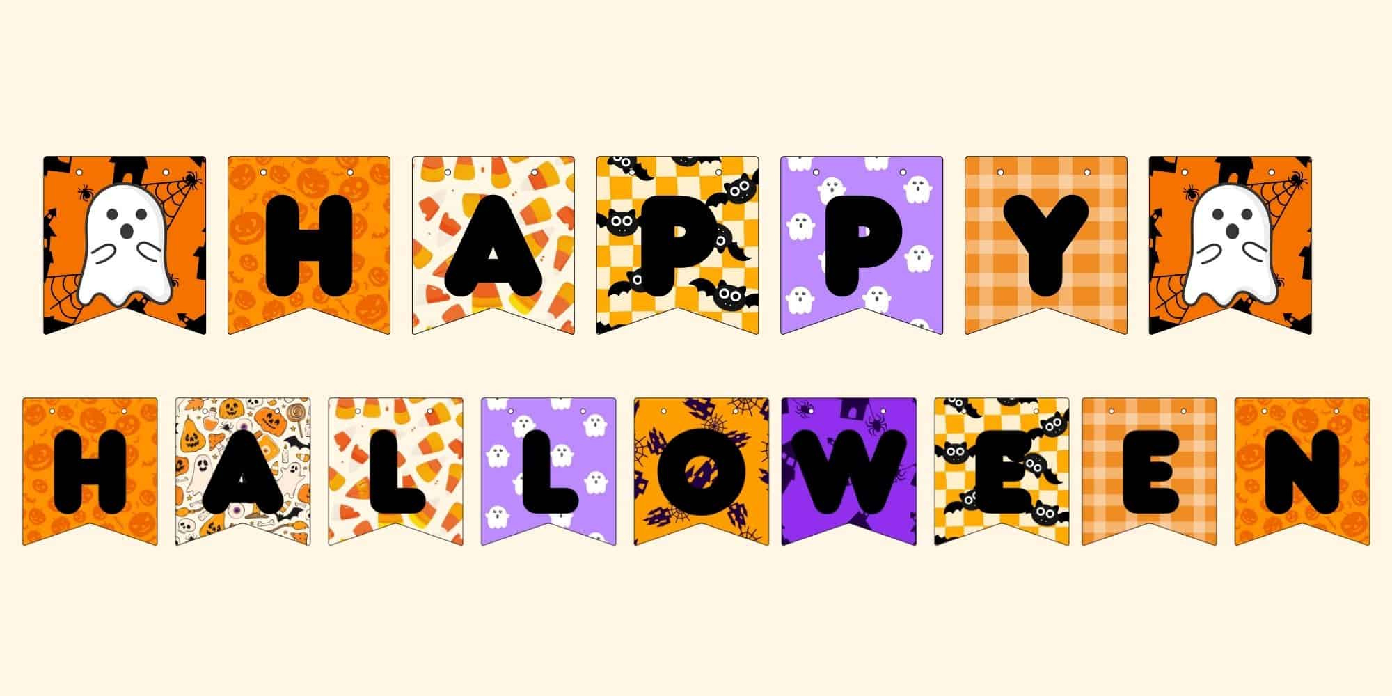 Free Printable Halloween Banner Sign Pdf within Free Printable Halloween Banner
