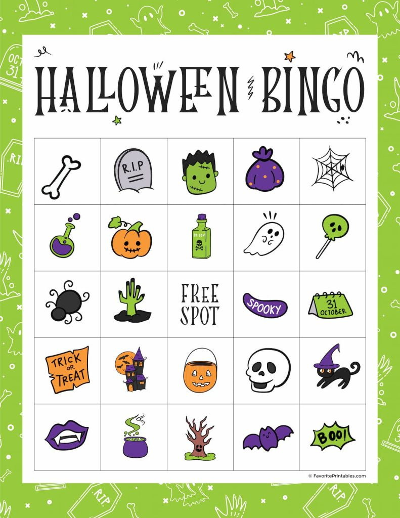 Free Printable Halloween Bingo Game - Favorite Printables for Free Printable Halloween Bingo