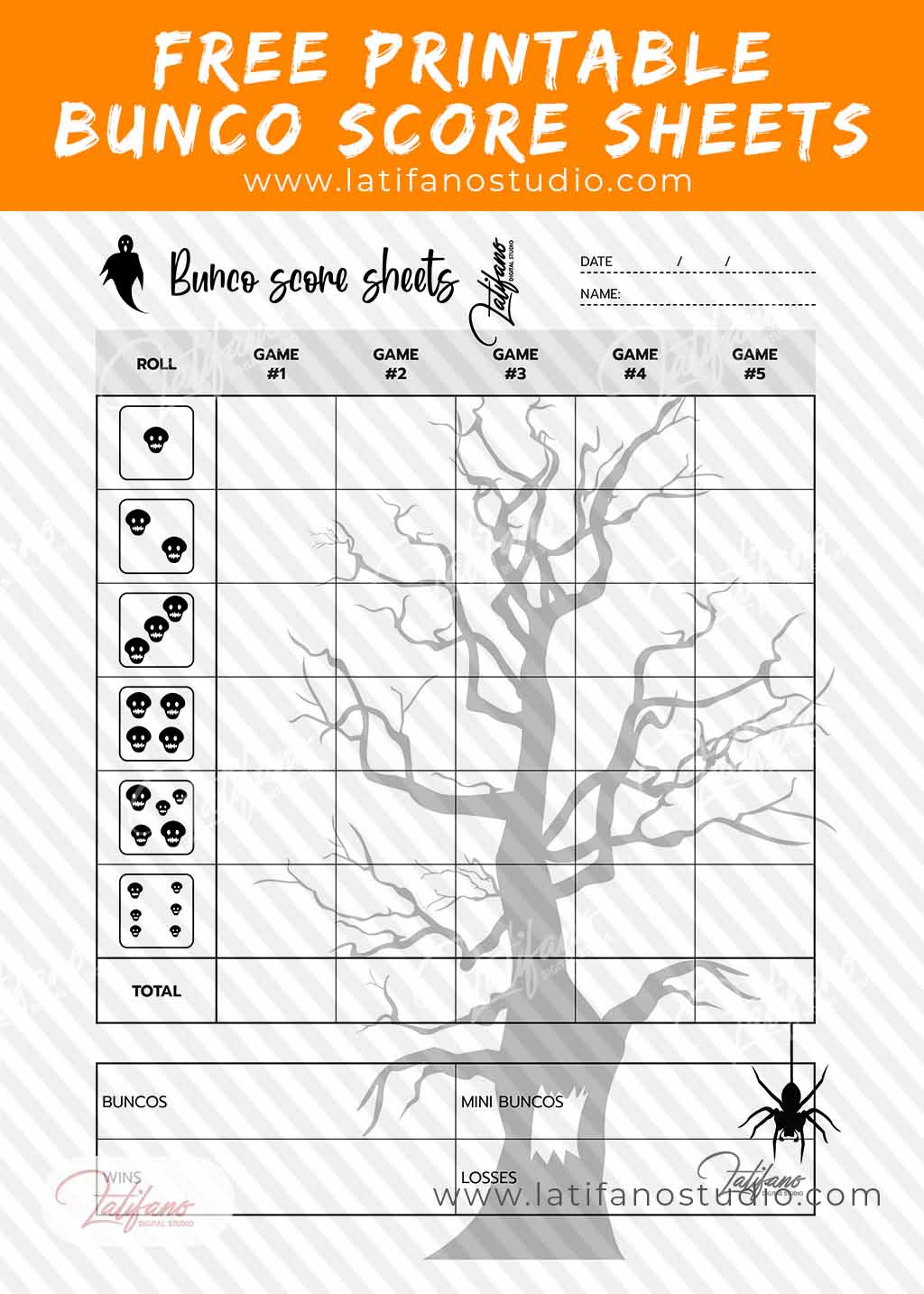 Free Printable Halloween Bunco Score Sheets - Printable Halloween within Free Printable Halloween Bunco Score Sheets