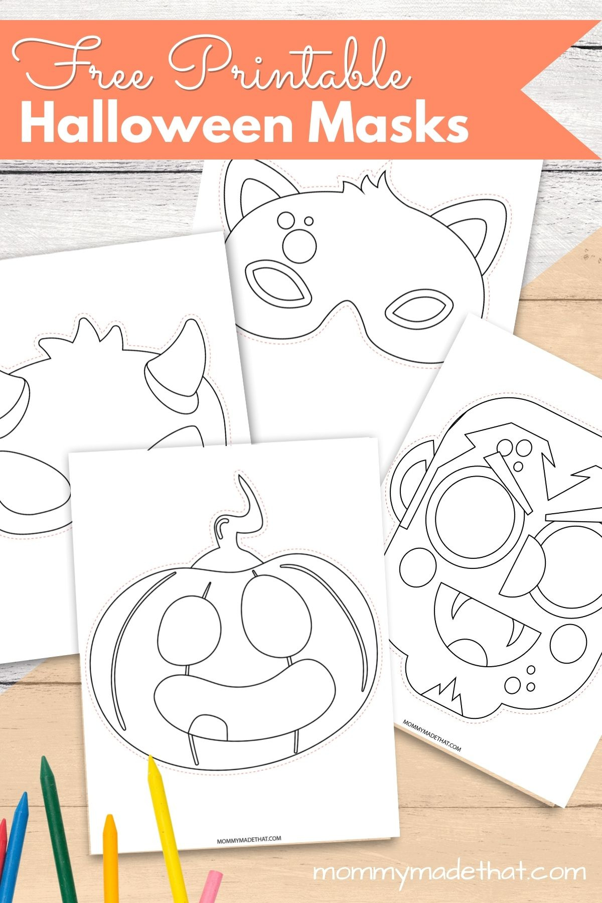 Free Printable Halloween Coloring Masks within Free Printable Halloween Face Masks