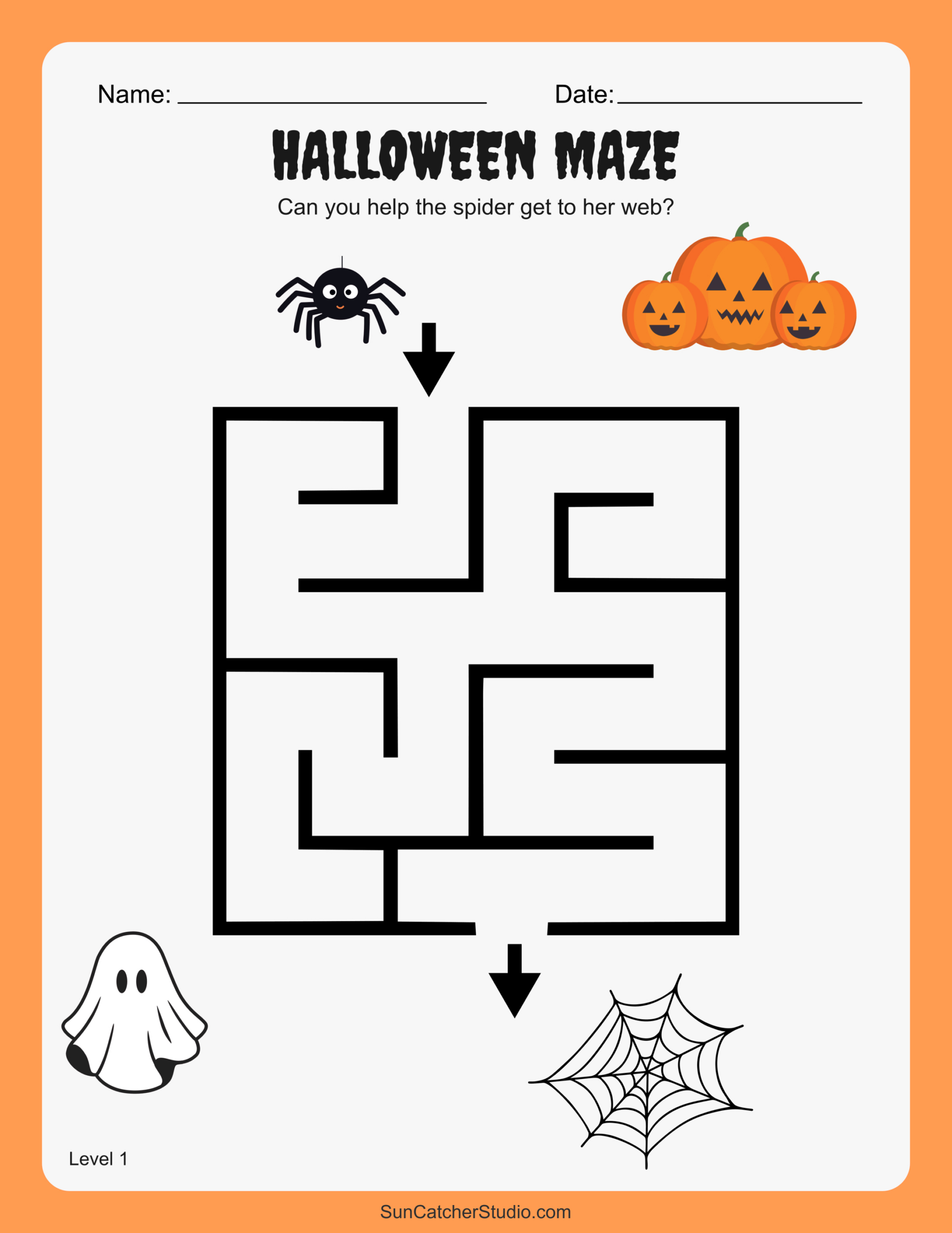 Free Printable Halloween Maze Worksheets And Puzzles – Free regarding Halloween Puzzle Printable Free