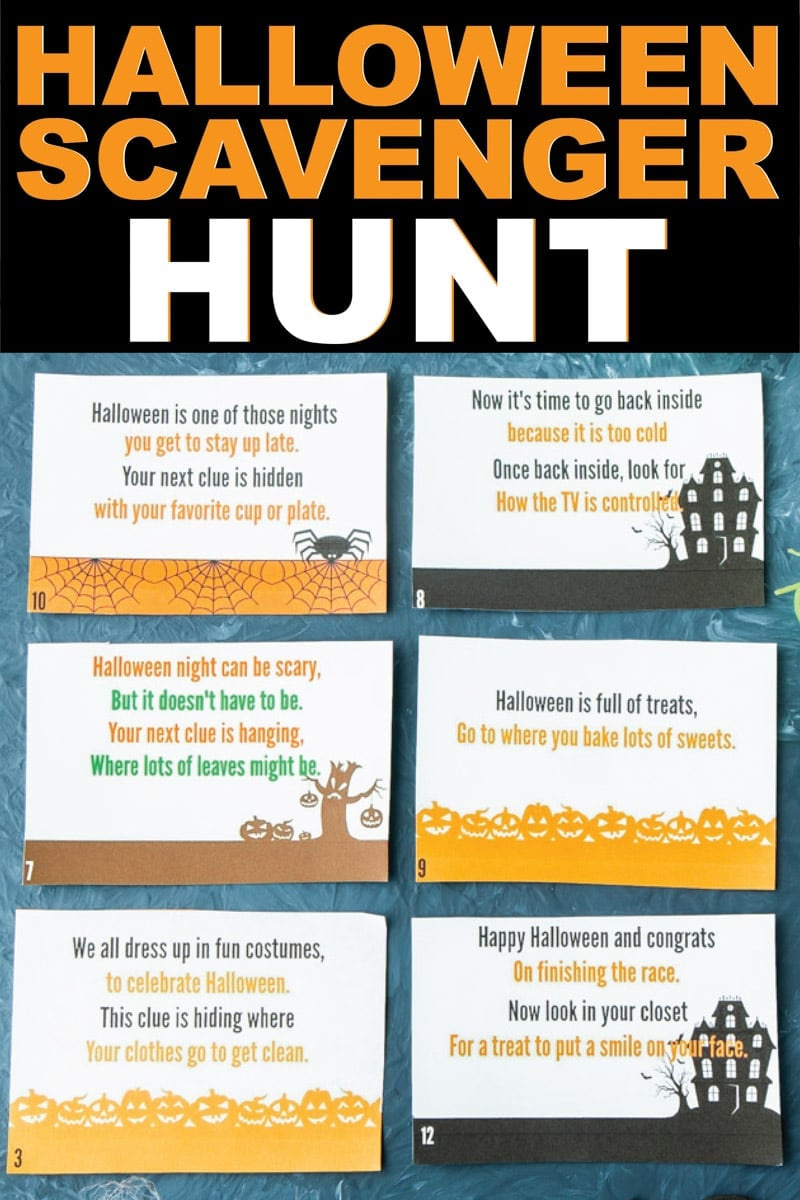 Free Printable Halloween Scavenger Hunt - Play Party Plan pertaining to Free Printable Halloween Scavenger Hunt