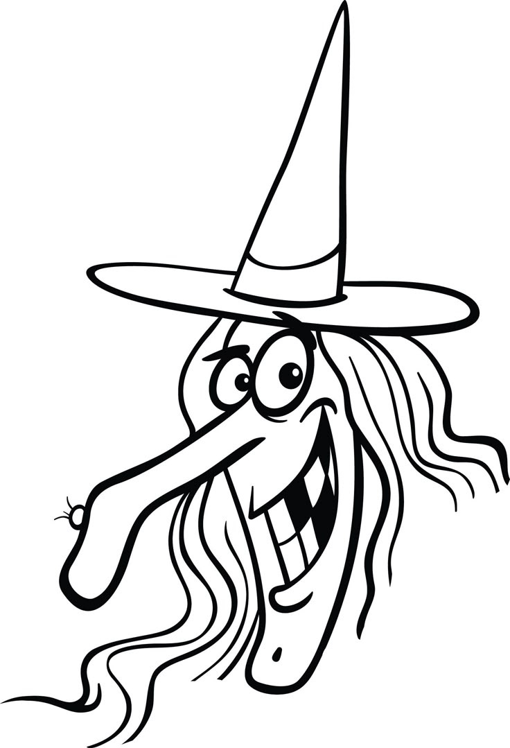 Free Printable Halloween Witch Coloring Page For Kids #2 - Digital inside Free Printable Pictures Of Witches