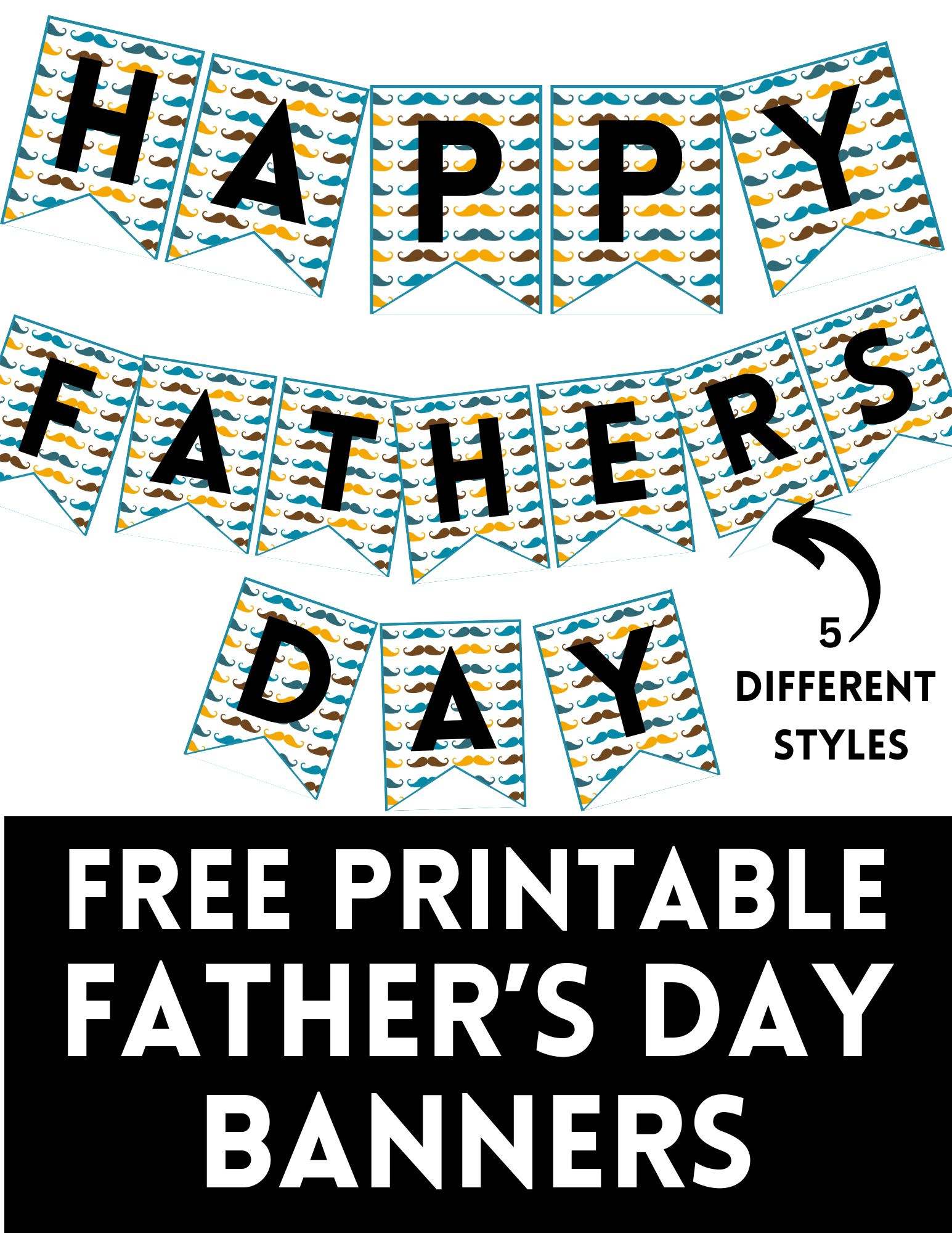 Free Printable Happy Father&amp;#039;S Day Banners - pertaining to Free Printable Fathers Day Banners
