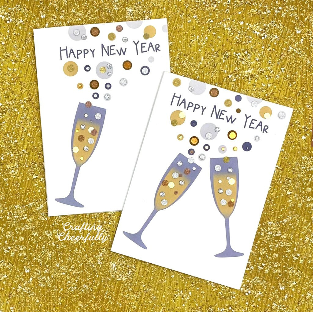 Free Printable Happy New Year Cards - Crafting Cheerfully with Free Printable Happy New Year Cards