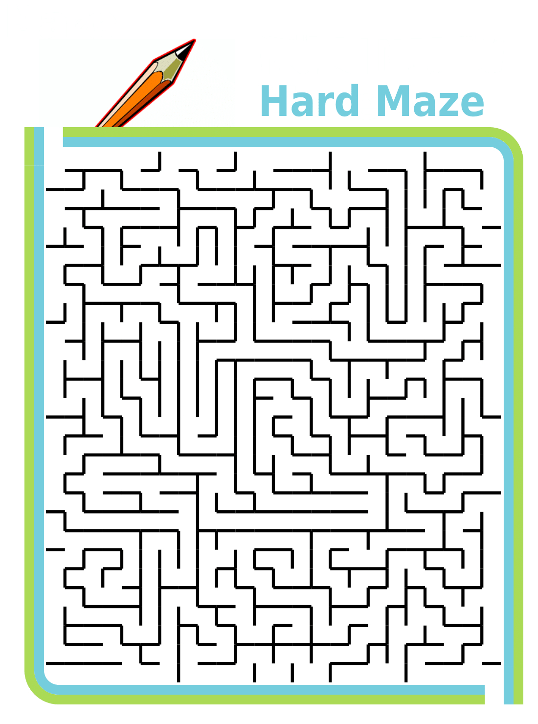 Free Printable: Hard Maze for Free Printable Mazes