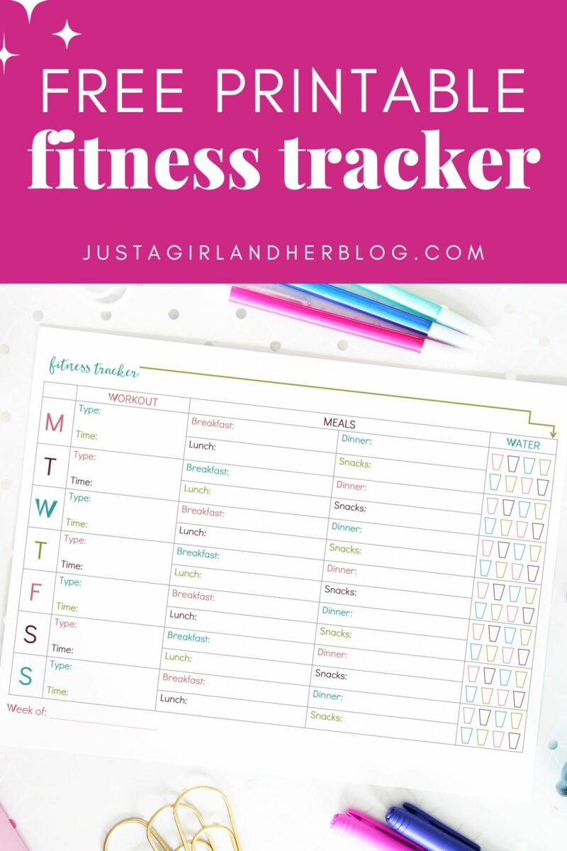 Free Printable Health And Fitness Tracker | Abby Organizes within Free Printable Fitness Tracker