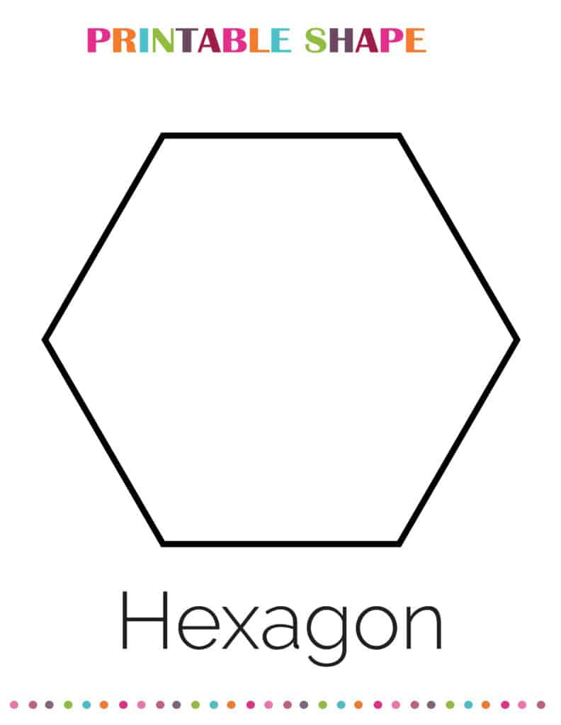 Free Printable Hexagon Shape in Free Printable Shapes Templates