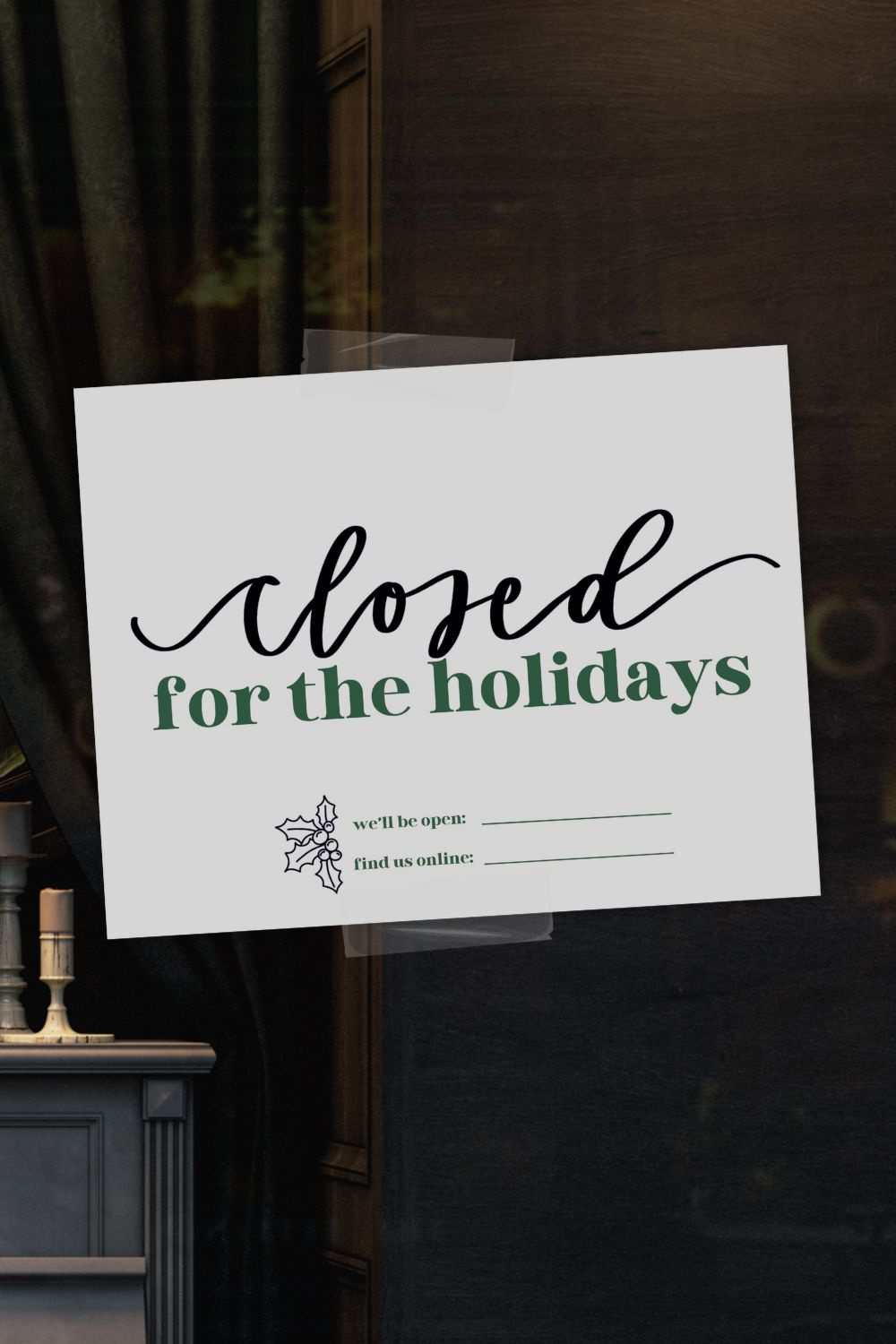Free Printable Holiday Closed Signs (+ Christmas Version) - Hand with Free Printable Holiday Signs Closed