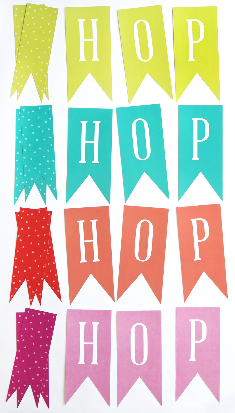 Free Printable Hop, Hop Easter Decor - Paging Supermom in Free Printable Easter Decorations
