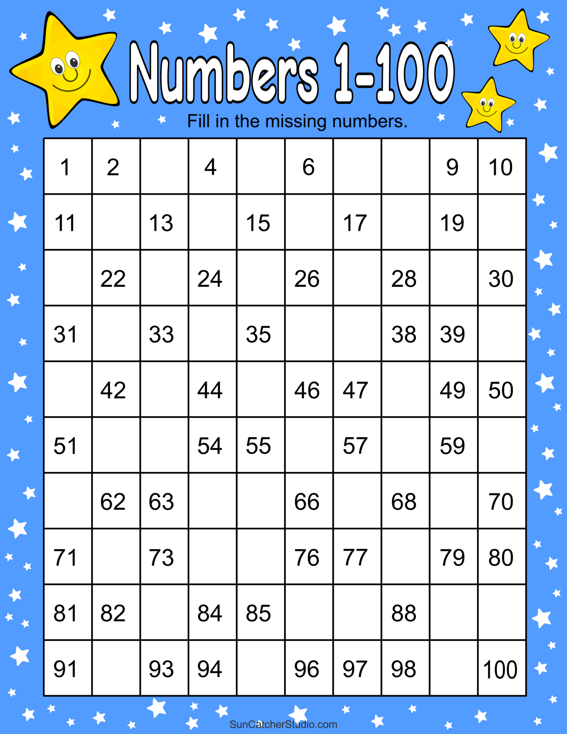 Free Printable Hundreds Charts (Numbers 1 To 100) – Diy Projects within Free Printable Number Worksheets 1 100