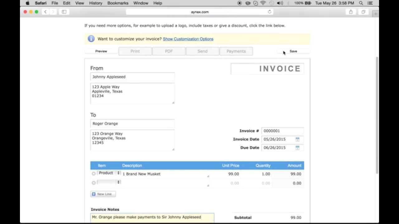 Free Printable Invoice Template Generator | Aynax with Aynax Com Free Printable Invoice