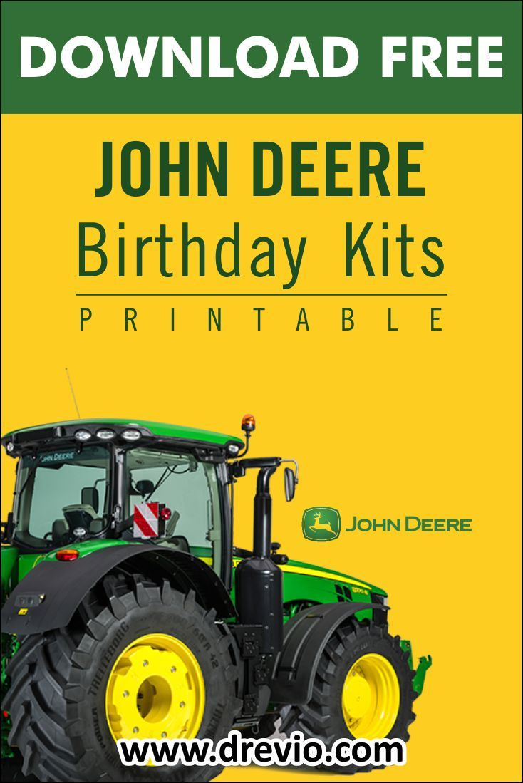 Free Printable) – John Deere Birthday Party Kits Templates intended for Free Printable John Deere Birthday Invitations