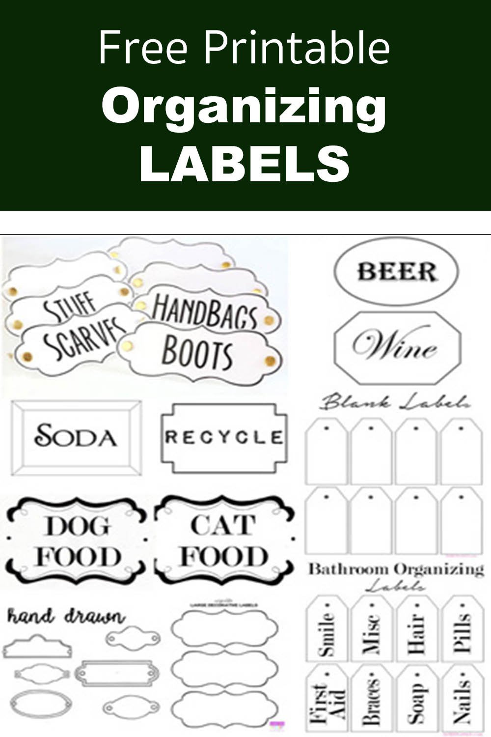 Free Printable Labels To Organize Your Stuff - In My Own Style within Free Printable Food Labels