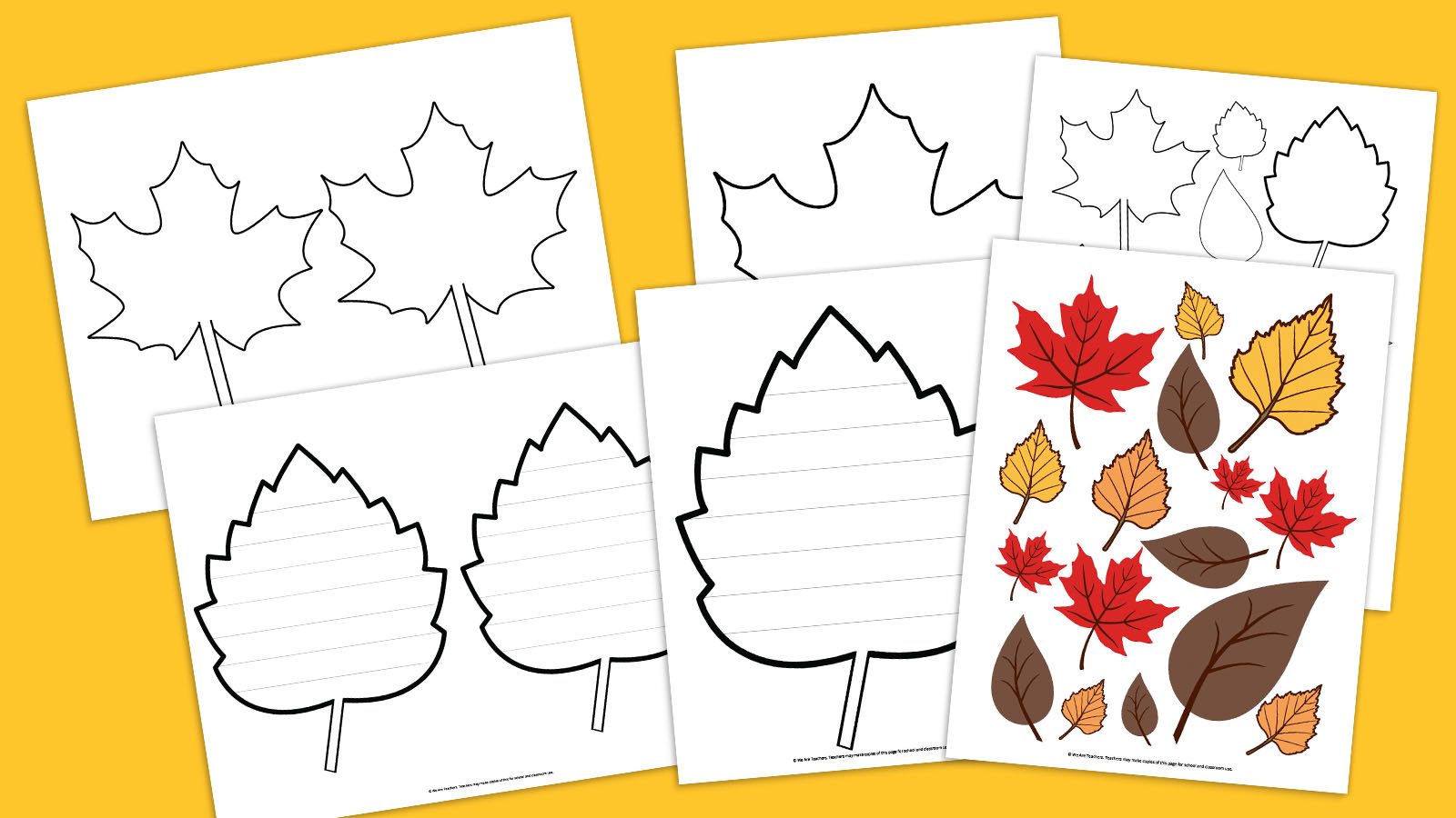 Free Printable Leaf Template Bundle For Fall for Free Printable Leaf Template