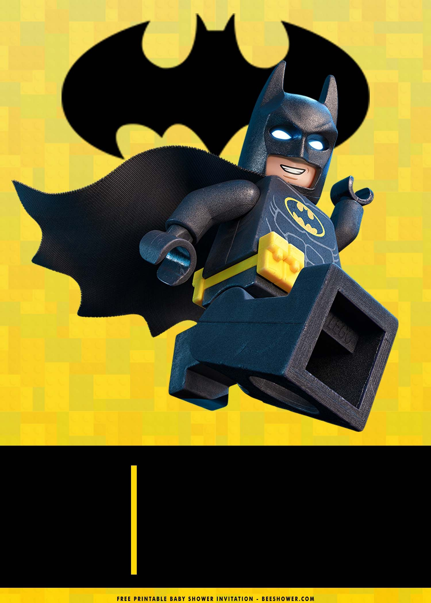 Free Printable) - Lego Batman Baby Shower Invitation Templates within Lego Batman Invitations Free Printable