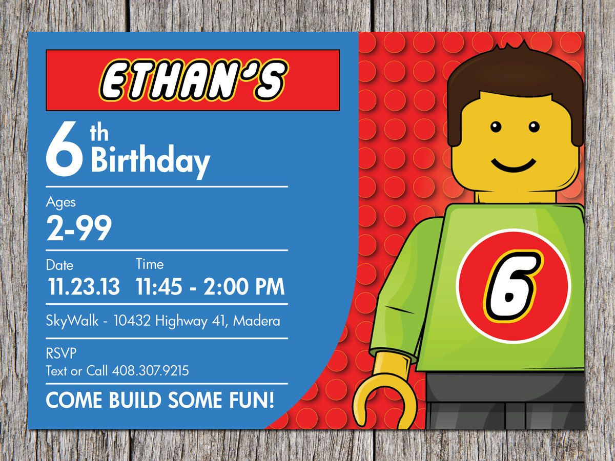 Free Printable Lego Birthday Invitations - Worksheets Library intended for Lego Party Invitations Printable Free