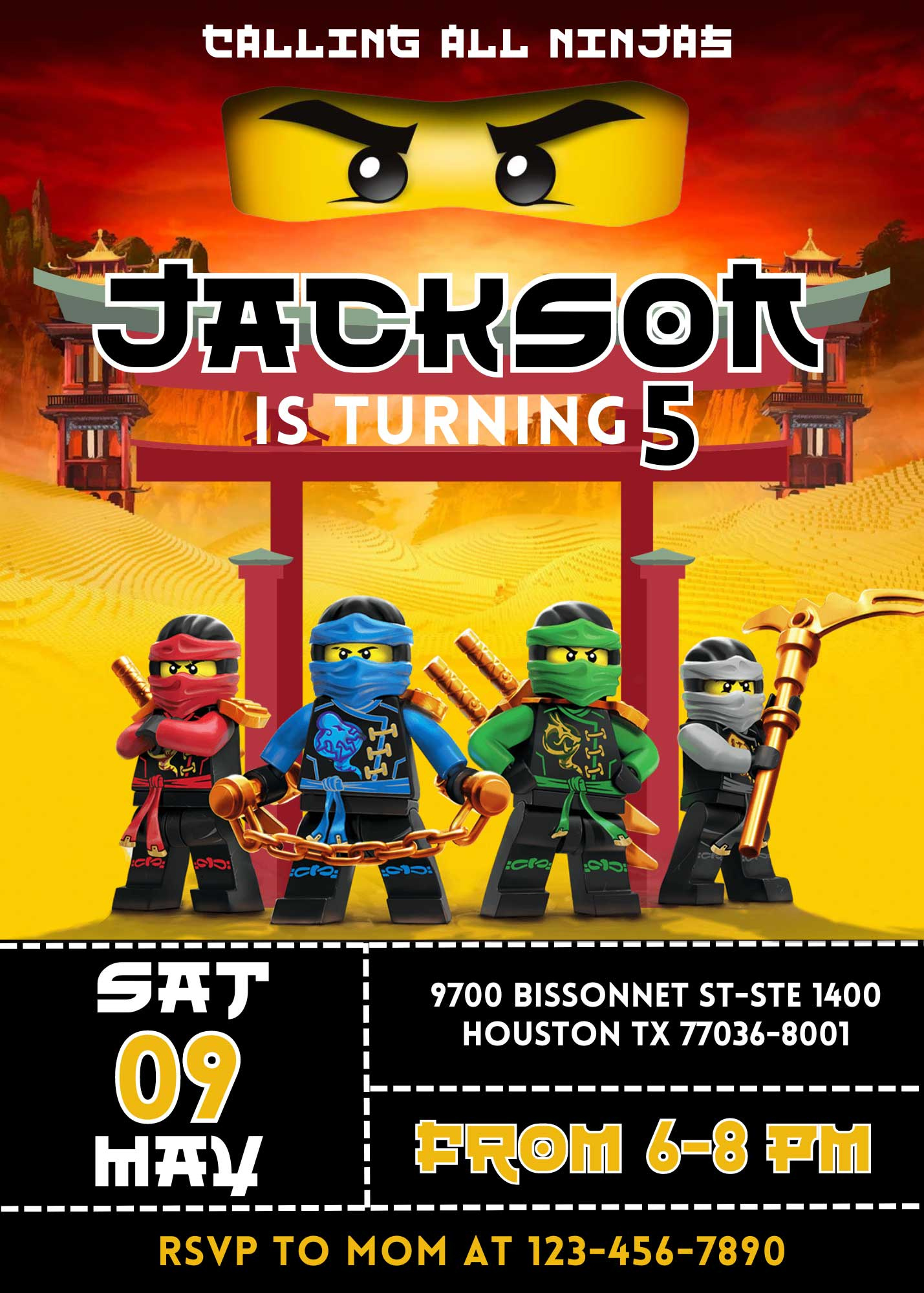 Free Printable Lego Party Invitations Lego Invitation Template intended for Lego Ninjago Party Invitations Printable Free