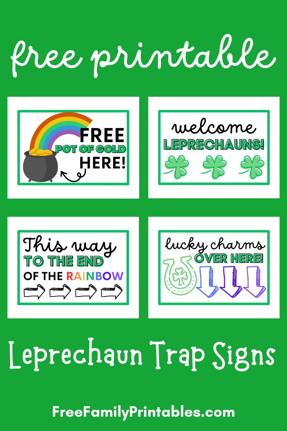 Free Printable Leprechaun Trap Signs - Making Frugal Fun in Free Printable Signs