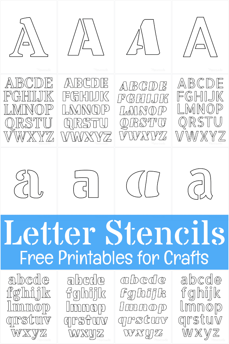 Free Printable Letter Stencils For Crafts with Free Printable Fonts No Download
