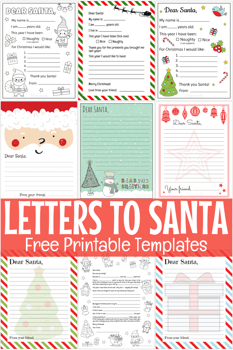 Free Printable Letter To Santa Templates pertaining to Free Printable Dear Santa Stationary