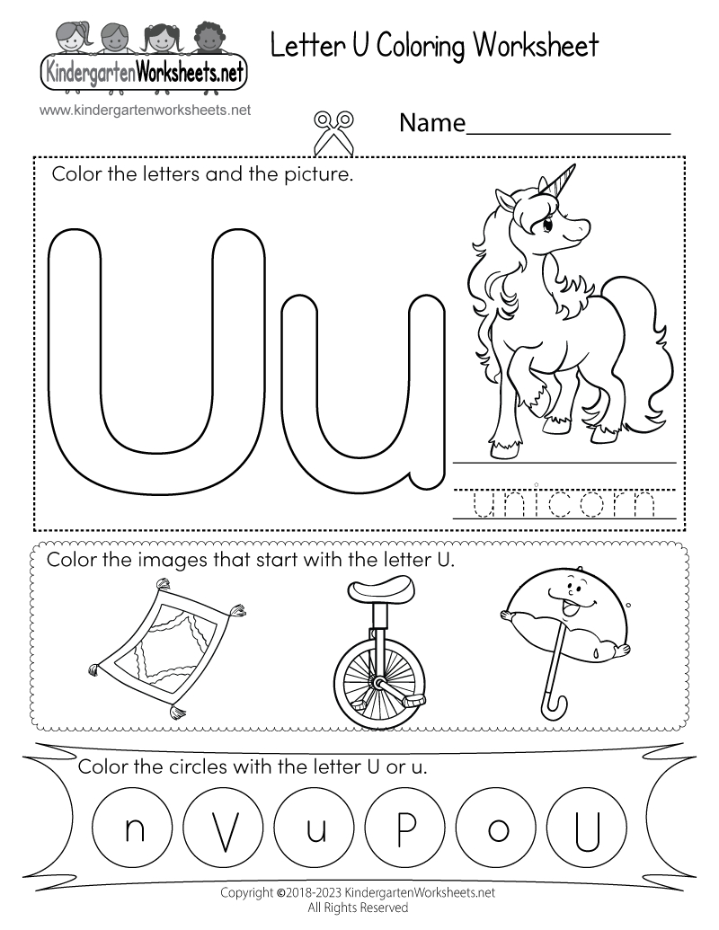 Free Printable Letter U Coloring Worksheet with Free Printable Letter U Coloring Pages