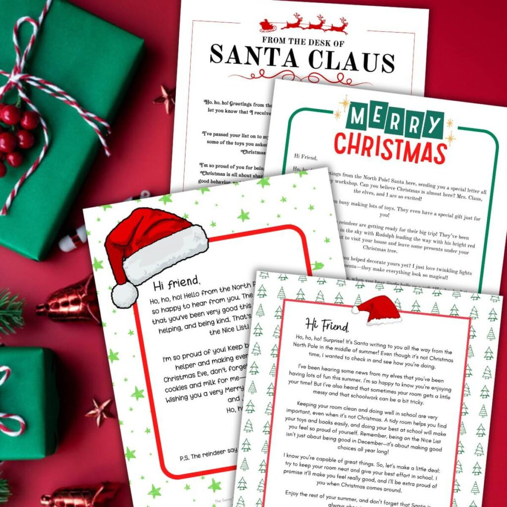 Free Printable Letters From Santa - 5 Designs To Print Now! with regard to Free Printable Christmas Letters From Santa