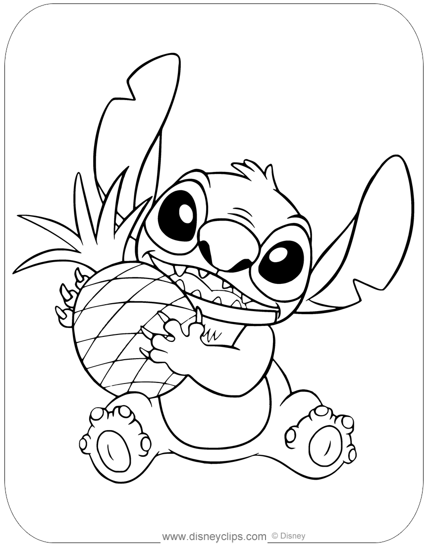Free Printable Lilo & Stitch Coloring Pages | Disneyclips inside Free Printable Disney Coloring Pages