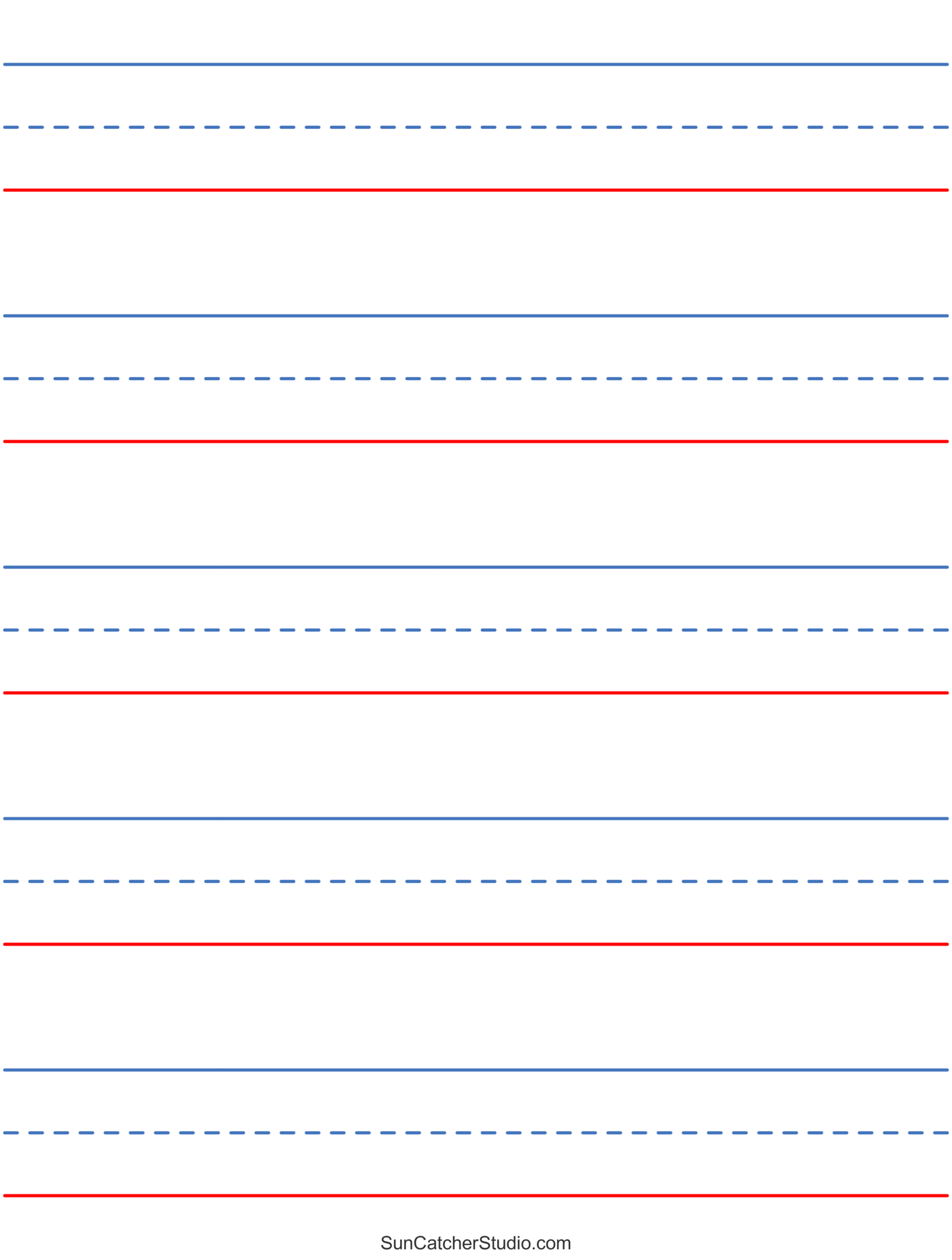 Free Printable Lined Paper (Handwriting, Notebook Templates for Free Printable Blank Handwriting Worksheets