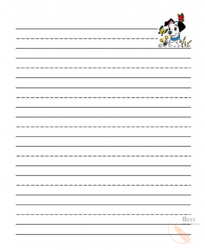 Free Printable Lined Paper Templates For Kids In Pdf intended for Free Printable Kindergarten Lined Paper Template