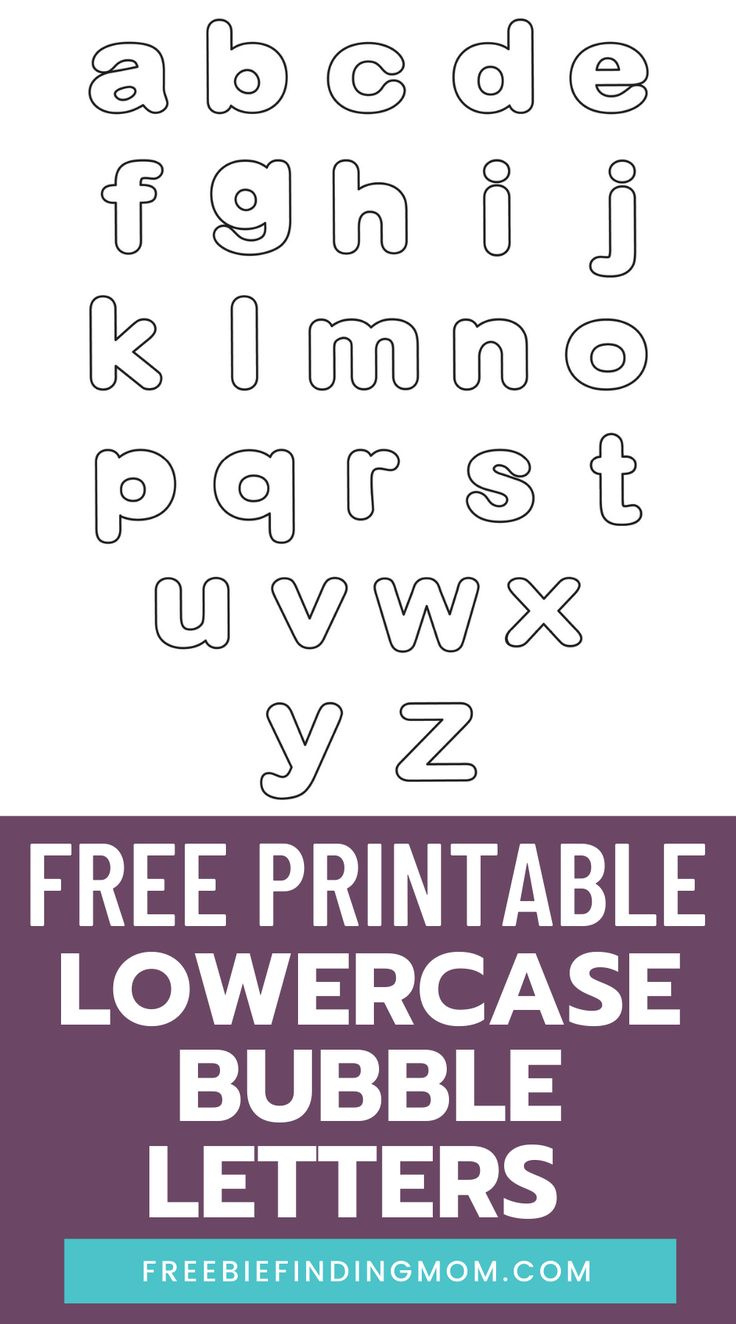 Free Printable Lowercase Bubble Letters in Free Printable Lower Case Letters