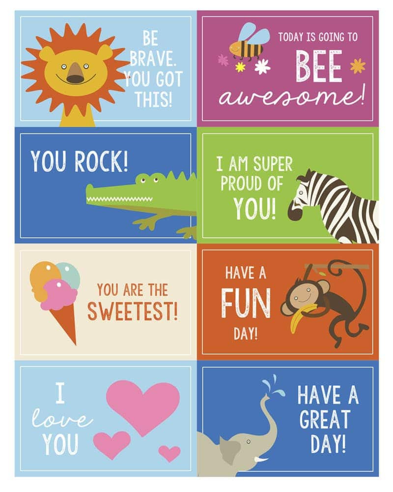 Free Printable Lunch Box Notes + Jokes | Lil' Luna with regard to Free Printable Lunchbox Notes