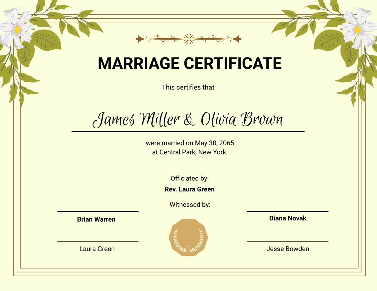 Free Printable Marriage Certificate Templates To Customize Online inside Fake Marriage Certificate Printable Free