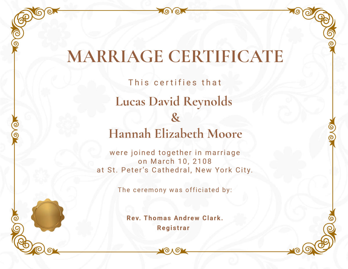 Free Printable Marriage Certificate Templates To Customize Online within Free Printable Wedding Certificates