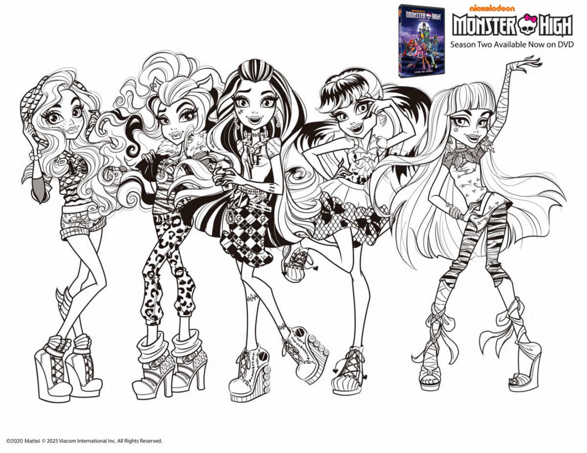 Free Printable Monster High Coloring Page - Mama Likes This intended for Monster High Free Printable Pictures