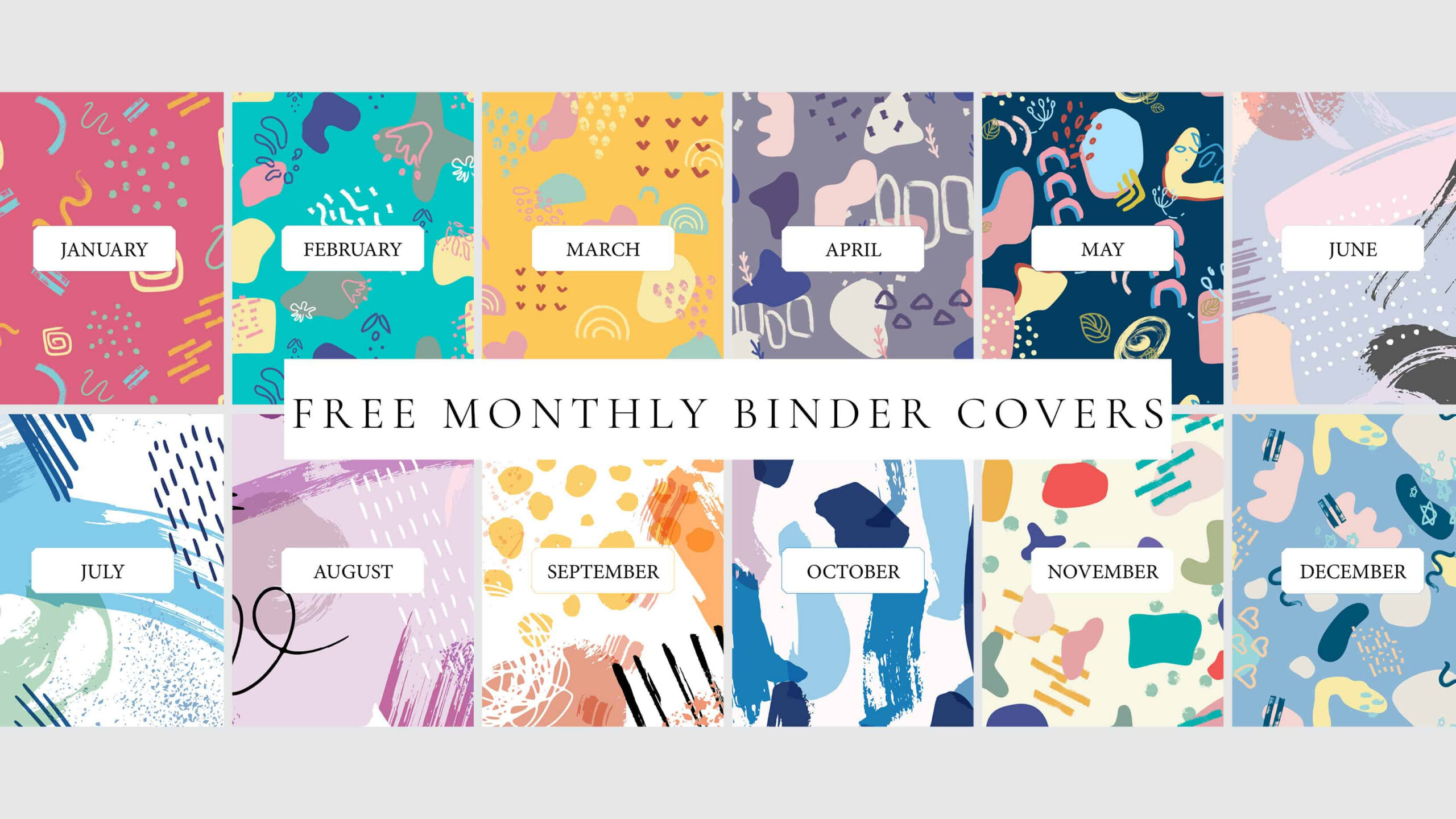 Free Printable Monthly Binder Covers - My Printable Home intended for Free Printable Binder Covers
